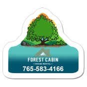 1.75x2 Personalized Tree Shaped Magnets 20 Mil