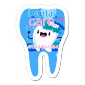 1.75x2.5 Custom Printed Tooth Shaped Magnets 20 Mil 