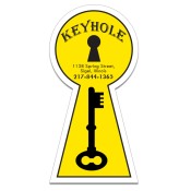 1.87x3.75 Custom Printed Keyhole Shaped Magnets 20 Mil 