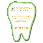 2.5x3.5 Custom Printed Tooth Shaped Magnets 25 Mil