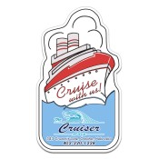 2x3.5 Custom Printed Cruise Ship Shaped Magnets 20 Mil