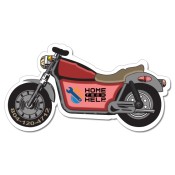 2.12x4 Custom Printed Motorcycle Shaped Magnets 20 Mil