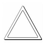 2.25x2.25 Custom Printed Triangle Shaped Magnets 20 Mil