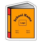 2.25x2.875 Custom Book Shaped School Magnets 20 Mil