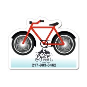 2.25x3 Custom Printed Bicycle Shaped Magnets 20 Mil