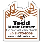 2.25x2.5 Custom Music Themed Shape Magnets - Outdoor & Car Magnets 35 Mil