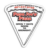 2.63x2.44 Custom Printed Pizza Slice Shape Magnets 20 Mil
