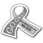 2.6875x2.25 Personalized Awareness Ribbon Shape Magnets 20 Mil