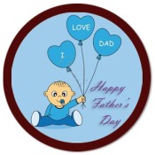 3 Inch Custom Circle Shape Fathers Day Magnets 20 Mil 