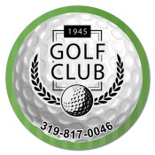 3 Inch Custom Golf Shaped Magnets 20 Mil
