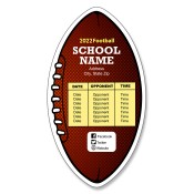 3x5.5 Promotional Football Shape School Magnets - Outdoor & Car Magnets 35 Mil