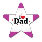 3.12x3 Custom Star Shape Fathers Day Magnets 20 Mil