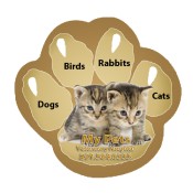 3.25x3.12 Custom Pets Care Paw Shaped Magnets 25 Mil