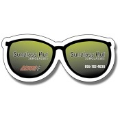 3.25x1.375 Personalized EyeGlasses Shaped Indoor Magnets 35 Mil