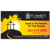 3.5x2 Imprinted Religious Business Card Magnets 20 Mil