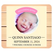 3.5x4 Custom Printed Baby Announcement Magnets 20 Mil Round Corners