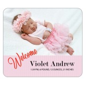 3.5x4 Custom Baby Announcement Magnets 20 Mil Round Corners