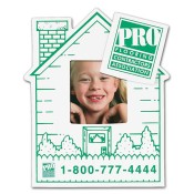 3.5x4.5 Personalized Photo Frame House Punch Magnets 20 Mil