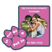 3.5x4.5 Custom Printed School Picture Frame Paw Print Punch Magnets 20 Mil