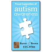 3.5x2 Custom Logo Printed  Awareness Business Card Magnets 20 Mil Square Corners