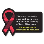 3.56x2.45 Custom Rectangle with Awareness Ribbon Side Magnets 20 Mil
