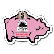 3.5x2.5 Promotional Piggy Bank Shaped Indoor Magnets 35 Mil