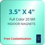 3.5x4 Custom Refrigerator Magnets 20 Mil Round Corners