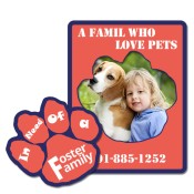 3.5x4.5 Customized Picture Frame Paw Print Punch Indoor Magnets 35 Mil