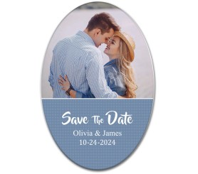 Custom Oval Save the Date Magnets 20 Mil