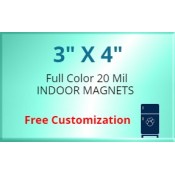 3x4 Custom Refrigerator Magnets 20 Mil Square Corners