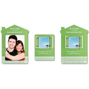 4.3x6 Custom House Shape Picture Frame Magnets - Outdoor & Car Magnets 35 Mil