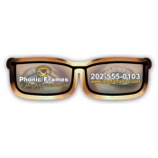 4.31x1.25 Custom Printed Eyeglasses Shape Magnets 20 Mil