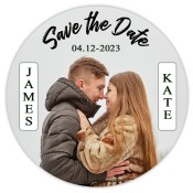 4.5 Inch Custom Circle Save the Date Magnets 20 Mil