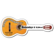 5x2 Custom Printed Acoustic Guitar Shape Magnets 20 Mil