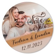 6 Inch Custom Circle Save the Date Magnets 20 Mil