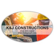 6x4 Custom Oval Magnets - Outdoor & Car Magnets 35 Mil