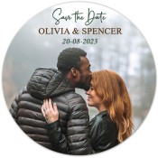 4 Inch Custom Circle Save The Date Magnets 20 Mil