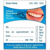 3.5x4 Personalized Dental Appointment Card Magnets 20 Mil Square Corners