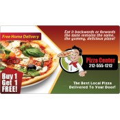 4x7 Custom Pizza Magnetic Card Magnets 20 Mil Round Corners
