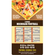 4x7 Custom Pizza Sports Schedule Magnets 20 Mil Round Corners