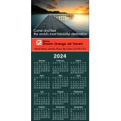 2.7x5.6 Customized Calendar Magnets 20 Mil Square Corners 