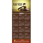 3.5x8 Custom Legal Calendar Magnets 20 Mil Square Corners