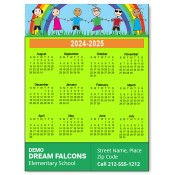 3x4 Custom Mini School Calendar Magnets 20 Mil 