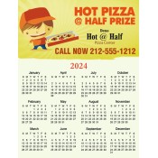 4.18x5.43 Custom Pizza Calendar Magnets 20 Mil Square Corners