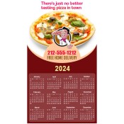 4x7 Custom Pizza Calendar Magnets 20 Mil Square Corners