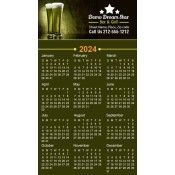 4x7 Custom Bar Calendar Magnets 20 Mil Square Corners