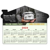 6x4.75 Custom House Shape Real Estate Calendar Magnets 20 Mil