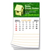 Promotional 3.5x6" 12 Month Tear Off Calendar with 3.5x2" Business Card Magnets 20 Mil