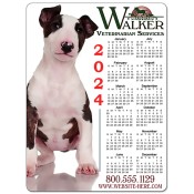 3.5x6 Imprinted Announcement Calendar Magnets 20 Mil Round Corners