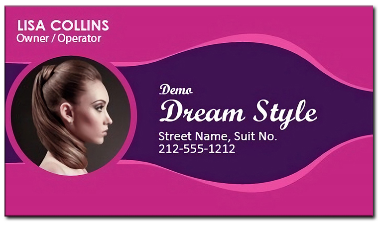 Promotional 2x3.5 Beauty Salon Business Card Magnets Square Corner 25 mil